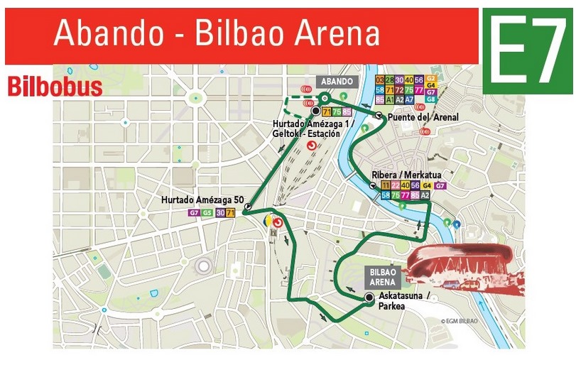 Bilbobus ofrecerá el servicio de lanzadera los días 23, 24 y 25 de septiembre por los eventos en el Bilbao Arena